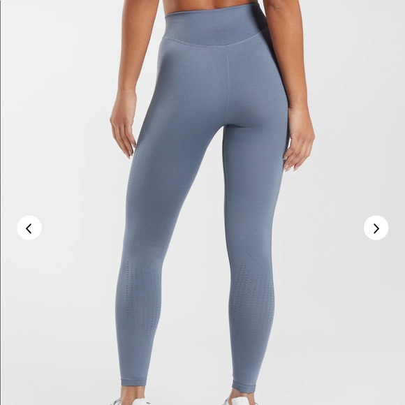 Gymshark Sweat Seamless Leggings size XS, Evening Blue - Picture 2 of 4